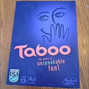 Hasbro Taboo Game - Blue and Coral Box